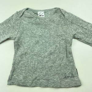 unisex Bonds, grey cotton long sleeve top, GUC, size 000,  