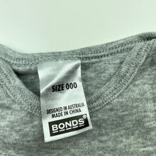 Load image into Gallery viewer, unisex Bonds, grey cotton long sleeve top, GUC, size 000,  