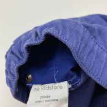 Load image into Gallery viewer, unisex TheKidStore, blue stretch cotton shorts, elasticated, FUC, size 000,  