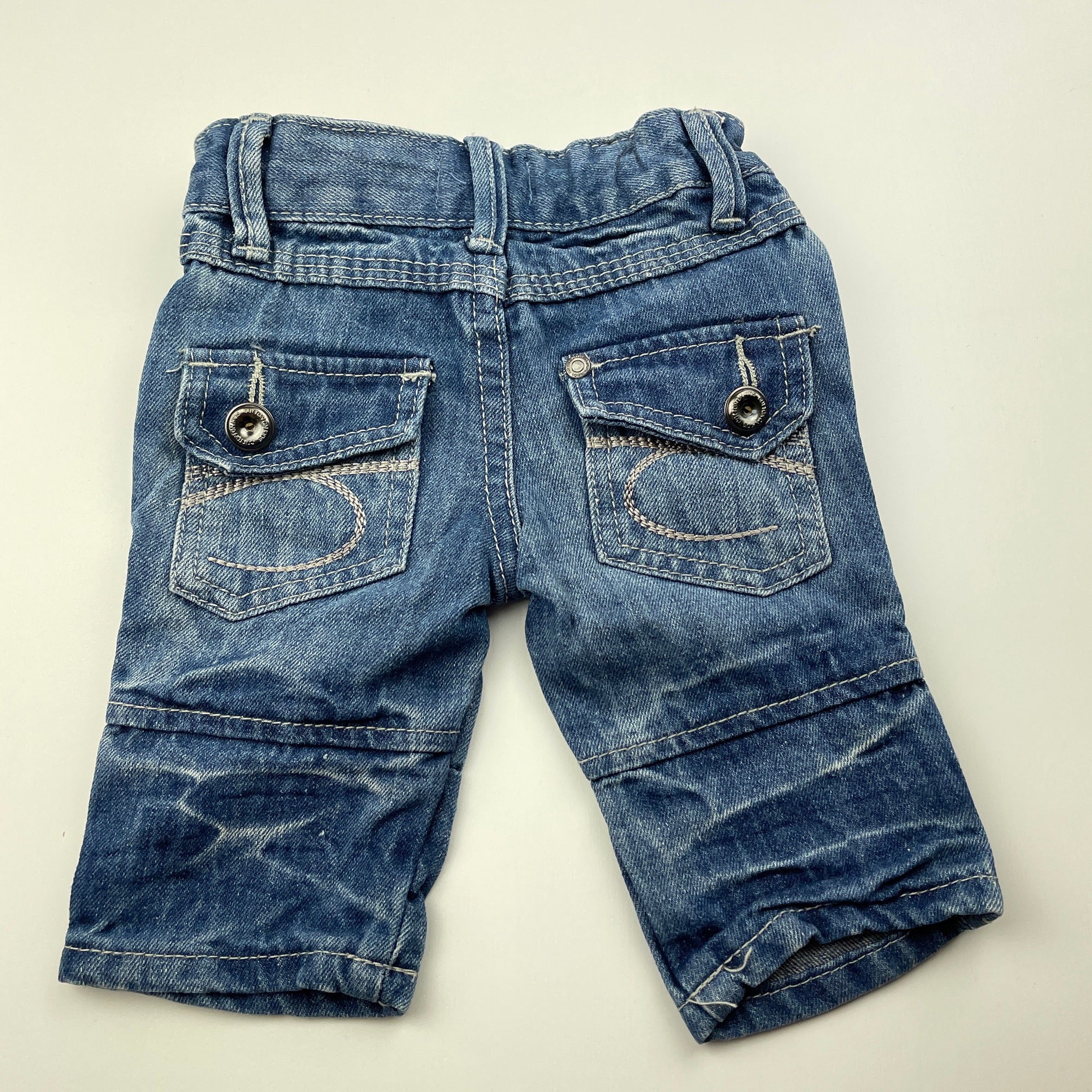 Doen Organic Cotton Straight Wide Leg High Rise Denim Jeans Light Wash Blue  36 | eBay