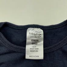 Load image into Gallery viewer, unisex Tiny Little Wonders, blue cotton t-shirt / top, GUC, size 0000,  