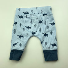 Load image into Gallery viewer, unisex Cotton On, blue leggings / bottoms, moose, GUC, size 0000,  