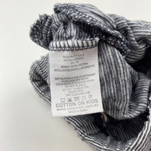 Load image into Gallery viewer, Boys Cotton On, navy stripe cotton pants, elasticated, GUC, size 000,  