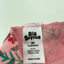 Load image into Gallery viewer, Girls Big Softies, pink floral cotton singlet top, EUC, size 00,  