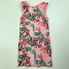 Load image into Gallery viewer, Girls Big Softies, pink floral cotton singlet top, EUC, size 00,  