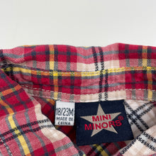 Load image into Gallery viewer, Boys Mini Minors, checked cotton long sleeve shirt, poppers, EUC, size 2,  
