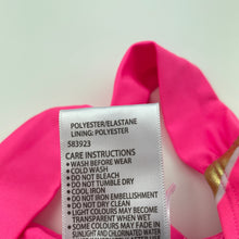 Load image into Gallery viewer, Girls Wave Zone, colourful striped swim top, EUC, size 3,  