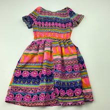 Load image into Gallery viewer, Girls Mango, colourful lightweight party dress, GUC, size 1, L: 45cm