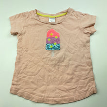 Load image into Gallery viewer, Girls Target, pink cotton t-shirt / top, sequin icy pole, FUC, size 2,  