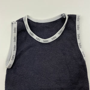 unisex Tiny Little Wonders, ribbed cotton singlet top, FUC, size 0000,  