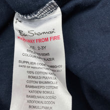 Load image into Gallery viewer, Boys Ben Sherman, navy cotton t-shirt / top, GUC, size 2-3,  