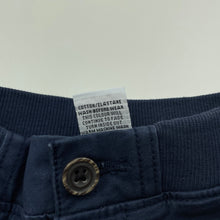 Load image into Gallery viewer, Boys Target, navy stretch cotton shorts, elasticated, EUC, size 00,  