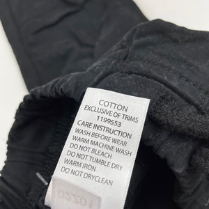 Boys Dymples, black cotton chino pants, elasticated, NEW, size 1,  