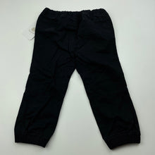 Load image into Gallery viewer, Boys Dymples, black cotton chino pants, elasticated, NEW, size 1,  