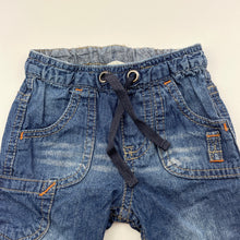 Load image into Gallery viewer, Boys Jack &amp; Milly, blue cotton casual pants, elasticated, GUC, size 000,  