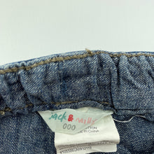 Load image into Gallery viewer, Boys Jack &amp; Milly, blue cotton casual pants, elasticated, GUC, size 000,  