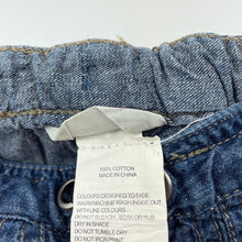 Load image into Gallery viewer, Boys Jack &amp; Milly, blue cotton casual pants, elasticated, GUC, size 000,  
