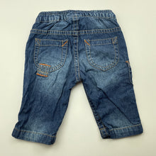 Load image into Gallery viewer, Boys Jack &amp; Milly, blue cotton casual pants, elasticated, GUC, size 000,  