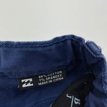 Load image into Gallery viewer, Boys Billabong, blue stretch denim pants, adjustable, GUC, size 0,  