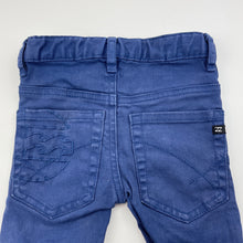 Load image into Gallery viewer, Boys Billabong, blue stretch denim pants, adjustable, GUC, size 0,  