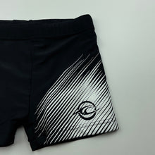 Load image into Gallery viewer, Boys Emerson, black &amp; white swim shorts, elasticated, FUC, size 2,  