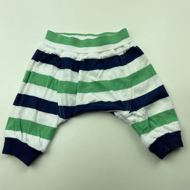 Boys Bebe by Minihaha, striped cotton bottoms, elasticated, FUC, size 0000,  
