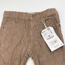 Load image into Gallery viewer, Boys Zara, lightweight corduroy cotton pants, adjustable, NEW, size 1,  
