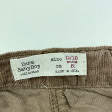 Load image into Gallery viewer, Boys Zara, lightweight corduroy cotton pants, adjustable, NEW, size 1,  