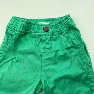Boys Country Road, green cotton pants, elasticated, EUC, size 00,  