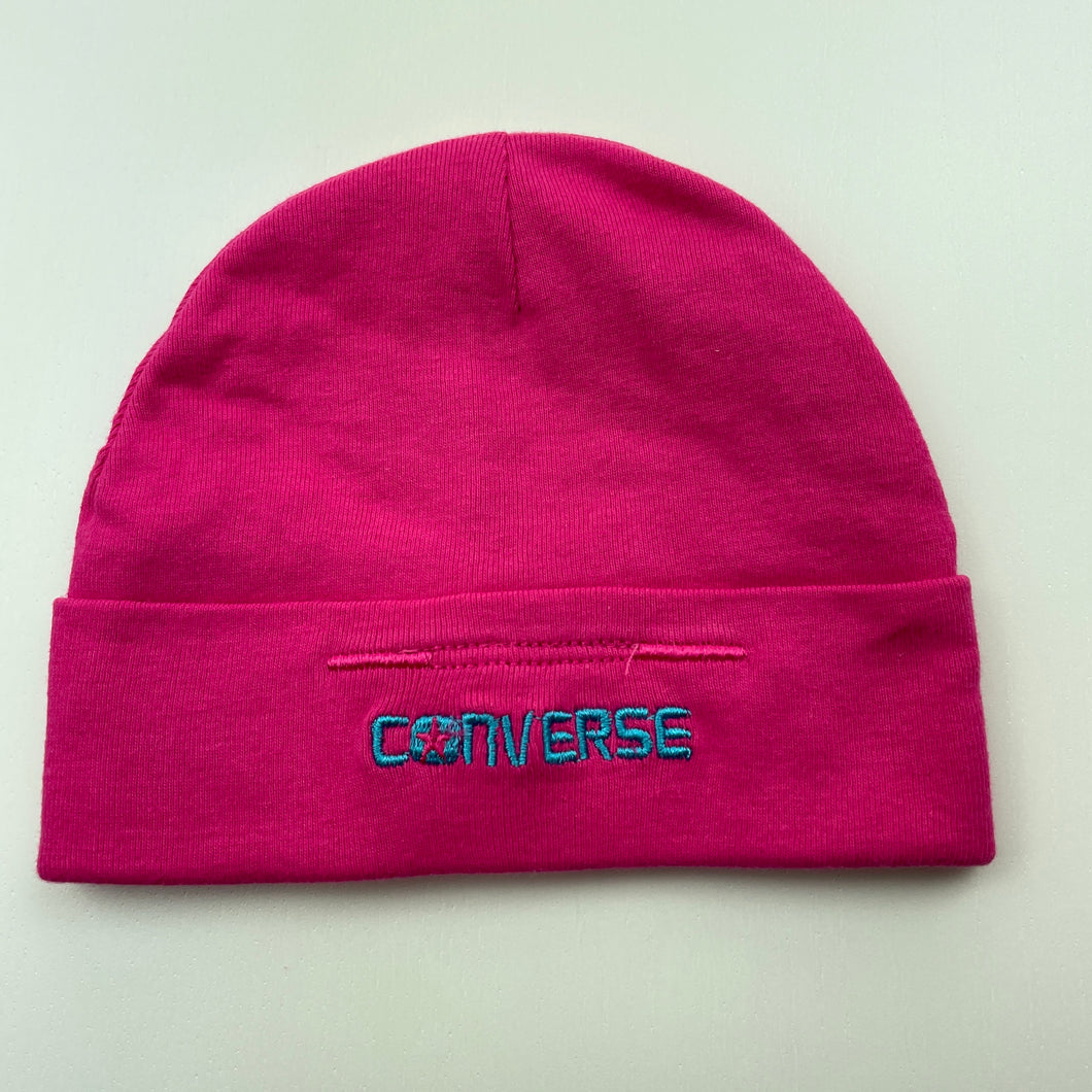 Girls Converse, pink cotton hat / beanie, EUC, size 000-00,  
