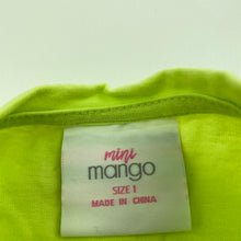 Load image into Gallery viewer, Girls Mango, green tie front summer top, EUC, size 1,  