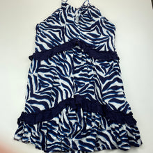 Load image into Gallery viewer, Girls Tilii, cotton lined animal print party dress, GUC, size 14, L: 75cm