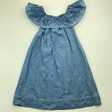 Load image into Gallery viewer, Girls Milkshake, chambray cotton casual dress, GUC, size 4, L: 60cm