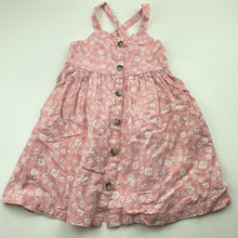 Load image into Gallery viewer, Girls KID, floral linen / viscose summer dress, EUC, size 2, L: 54cm