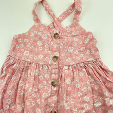 Load image into Gallery viewer, Girls KID, floral linen / viscose summer dress, EUC, size 2, L: 54cm