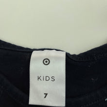 Load image into Gallery viewer, Girls Target, dark navy cotton casual dress, GUC, size 7, L: 67cm