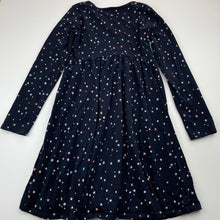 Load image into Gallery viewer, Girls Target, dark navy cotton casual dress, GUC, size 7, L: 67cm