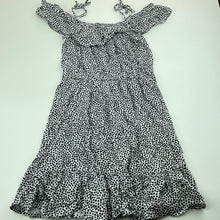 Load image into Gallery viewer, Girls Target, black &amp; white lightweight summer dress, EUC, size 10, L: 70cm