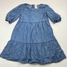 Load image into Gallery viewer, Girls Target, blue lyocell casual dress, GUC, size 5, L: 59cm