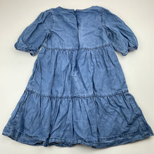 Load image into Gallery viewer, Girls Target, blue lyocell casual dress, GUC, size 5, L: 59cm