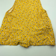 Load image into Gallery viewer, Girls KID, floral viscose / cotton / flax shortalls/playsuit, FUC, size 16,  