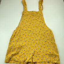 Load image into Gallery viewer, Girls KID, floral viscose / cotton / flax shortalls/playsuit, FUC, size 16,  