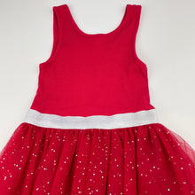 Load image into Gallery viewer, Girls Mango, red &amp; silver tulle party dress, EUC, size 4, L: 57cm