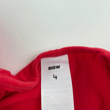 Load image into Gallery viewer, Girls Big W, red &amp; silver Christmas party dress, GUC, size 4, L: 59cm