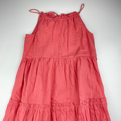 Girls Tilii, cotton lined cotton/linen summer dress, EUC, size 12, L: 79cm