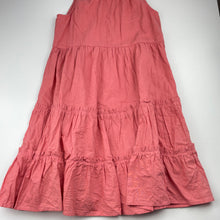 Load image into Gallery viewer, Girls Tilii, cotton lined cotton/linen summer dress, EUC, size 12, L: 79cm