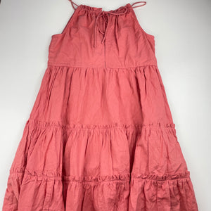 Girls Tilii, cotton lined cotton/linen summer dress, EUC, size 12, L: 79cm