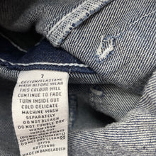 Load image into Gallery viewer, Girls Target, dark stretch denim shortalls, FUC, size 7,  