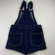 Load image into Gallery viewer, Girls Target, dark stretch denim shortalls, FUC, size 7,  