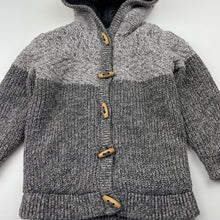 Load image into Gallery viewer, Boys Anko, fleece lined knitted cotton hooded cardigan, GUC, size 2,  